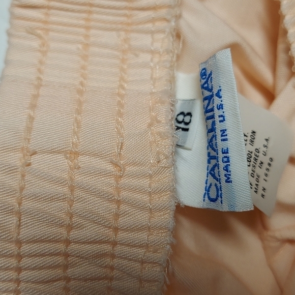 Vintage Elastic Waist Catalina Rose Pink Pants Made in USA Size 18 - Picture 4 of 8